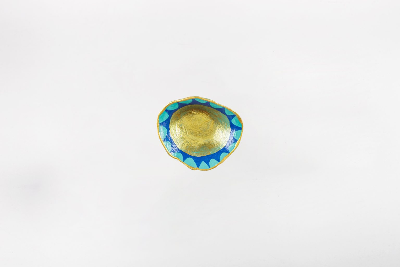 Handmade ring made of papier-mâché