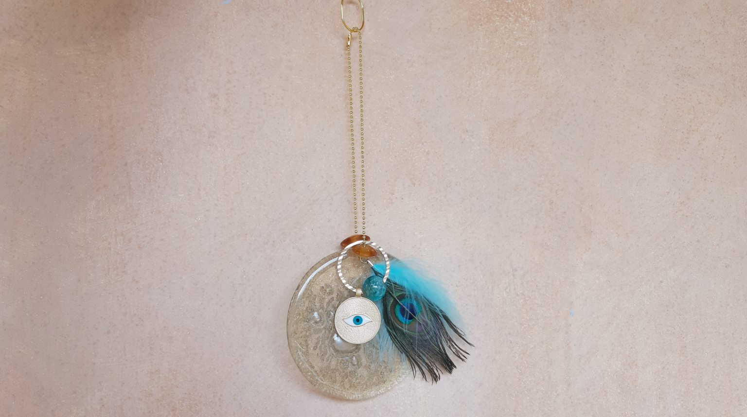 Handmade eye lucky charm (peacock)