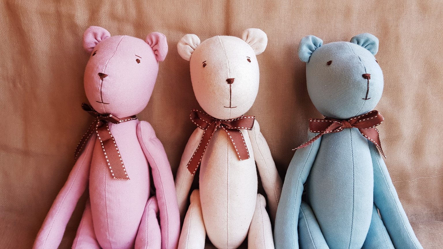 Handmade pink bear