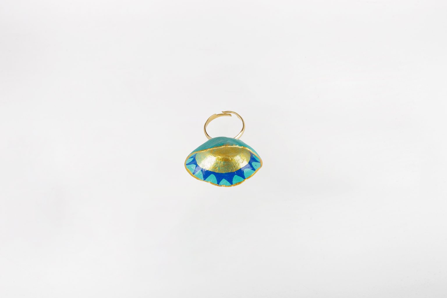 Xειροποίητο δαχτυλίδι "Αμοργός" από papier mache