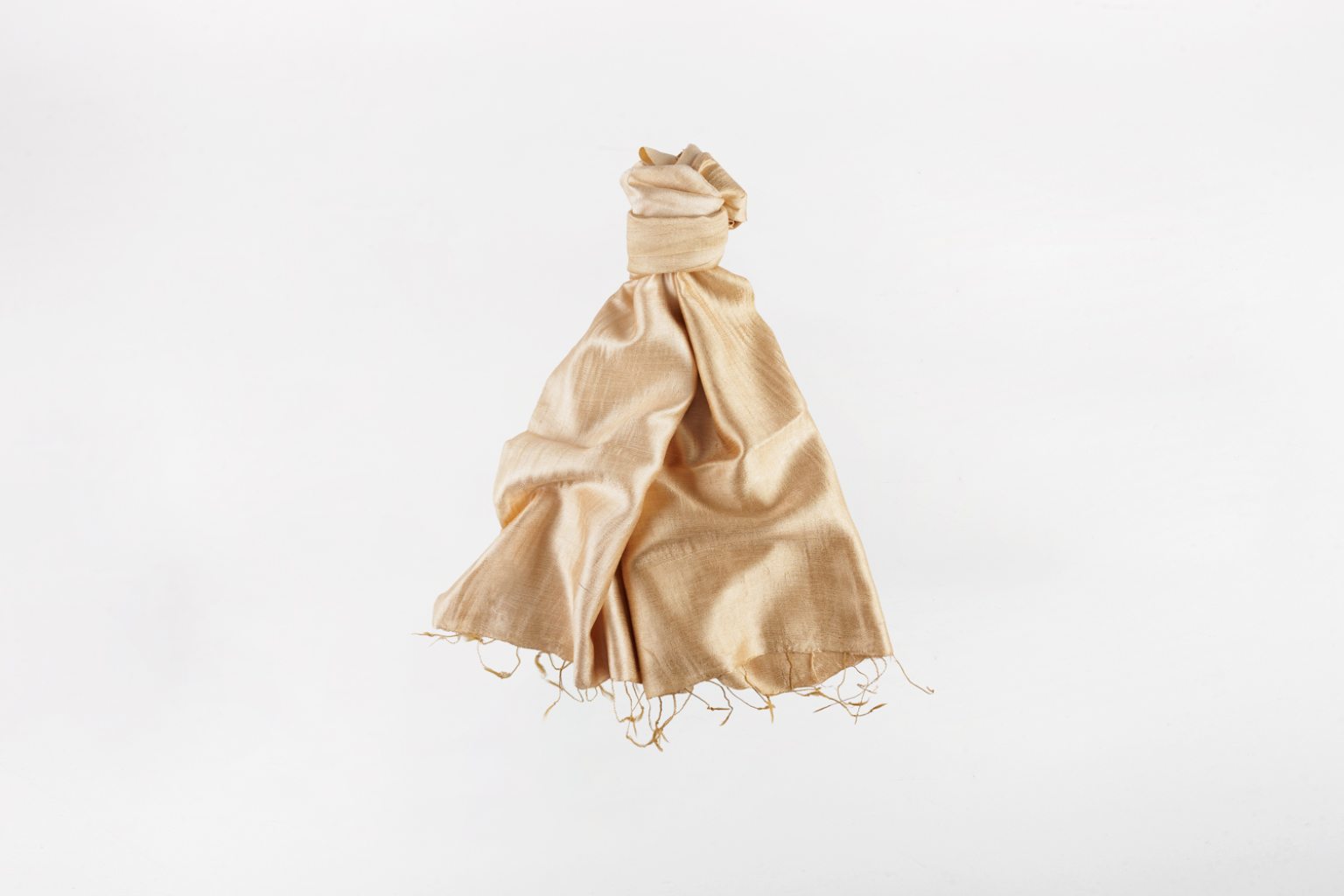 Two-tone gold silk shawl