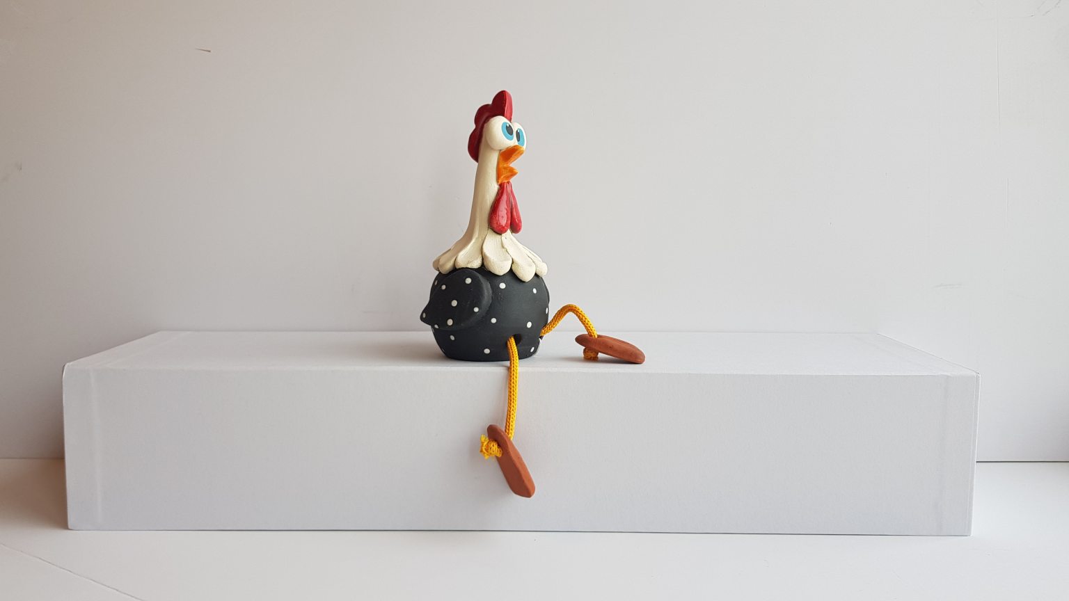 Medium handmade ceramic chicken