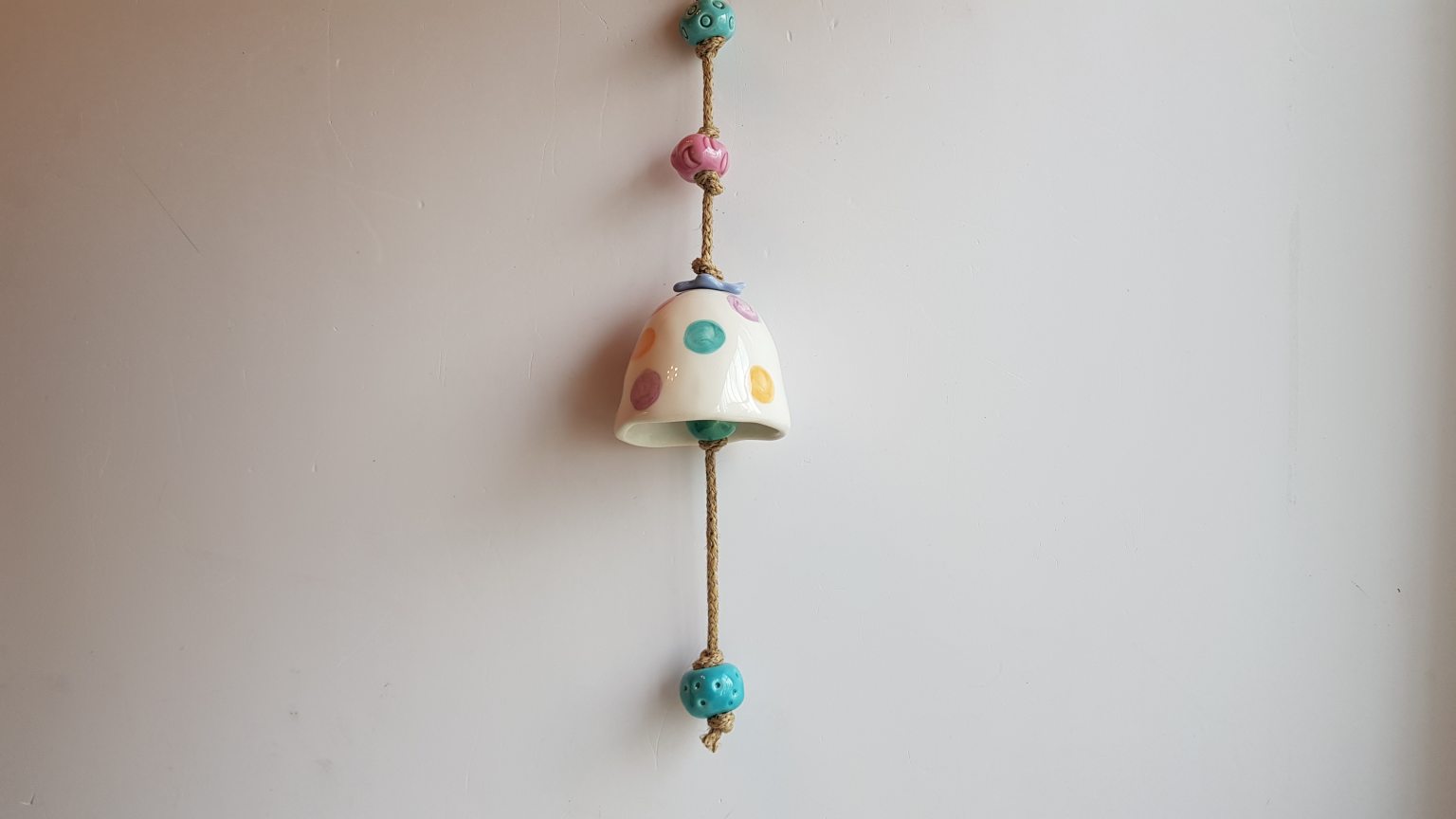 Handmade ceramic colorful bell 