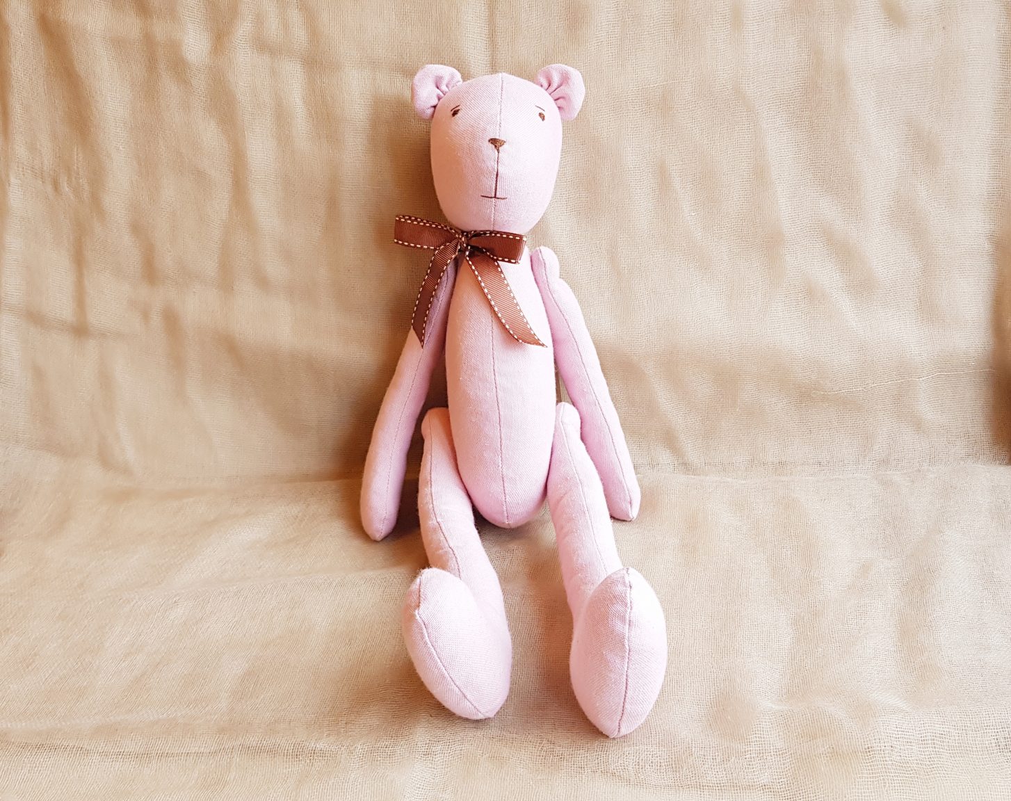 Handmade pink bear