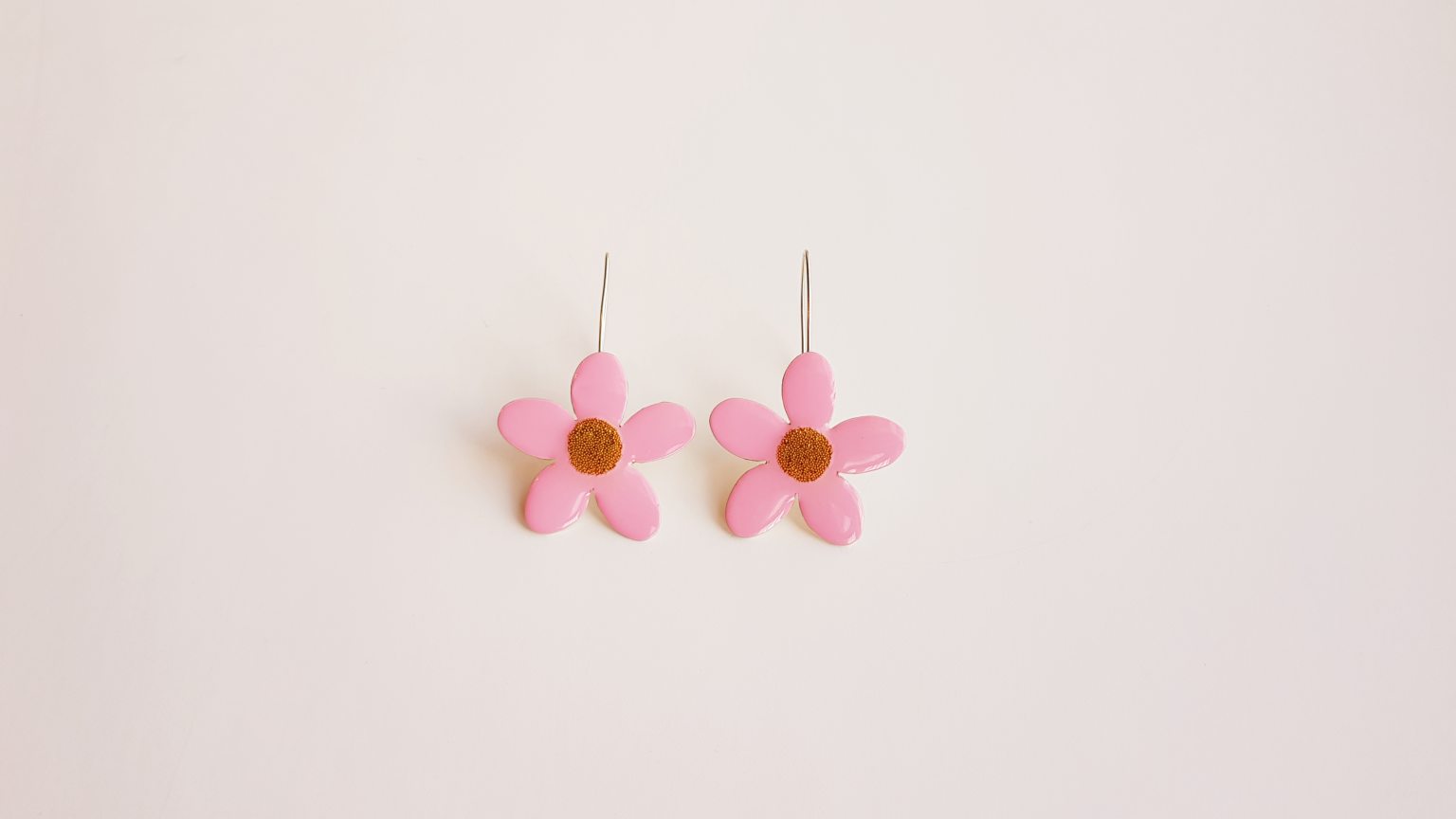 Earrings "Pink daisy flowers"