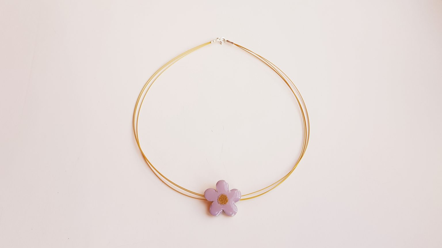 Νecklace "Lilac daisy flower"