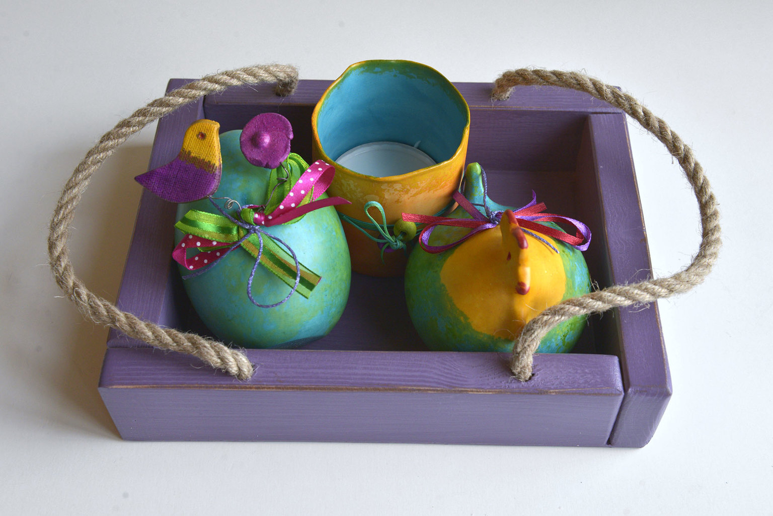 Handmade Easter box (purple)