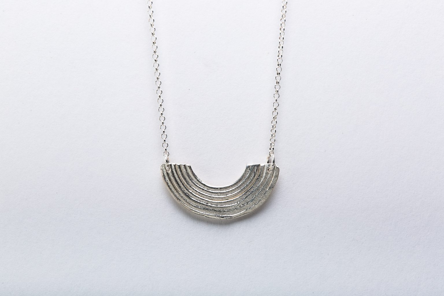 Silver "Rainbow" necklace