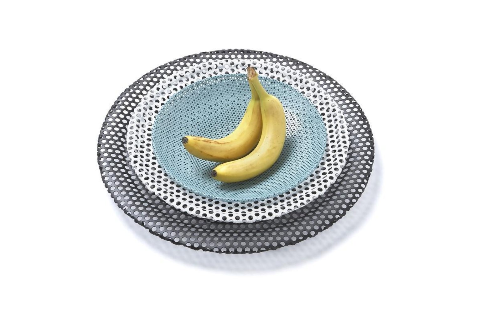 Medium perforated metal platter gray