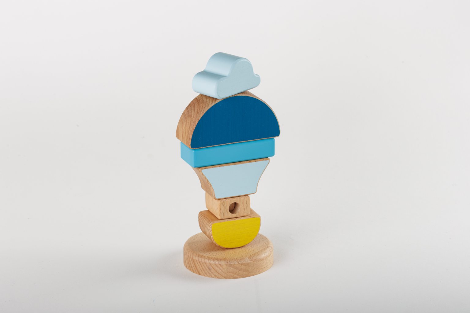 Wooden stacking game "Balloon & Cloud"