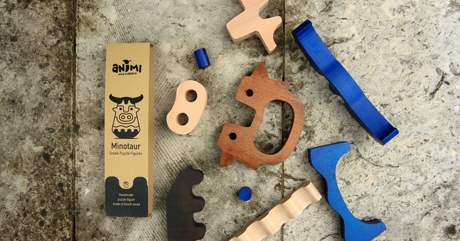 Wooden puzzle "Minotaur"