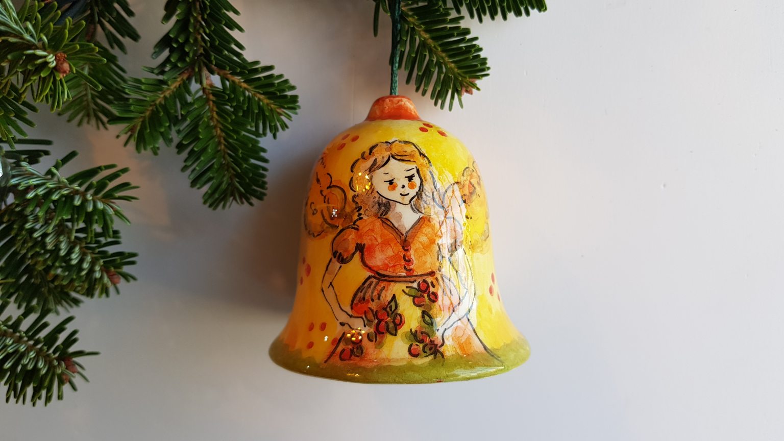 Christmas bell ornament - girl
