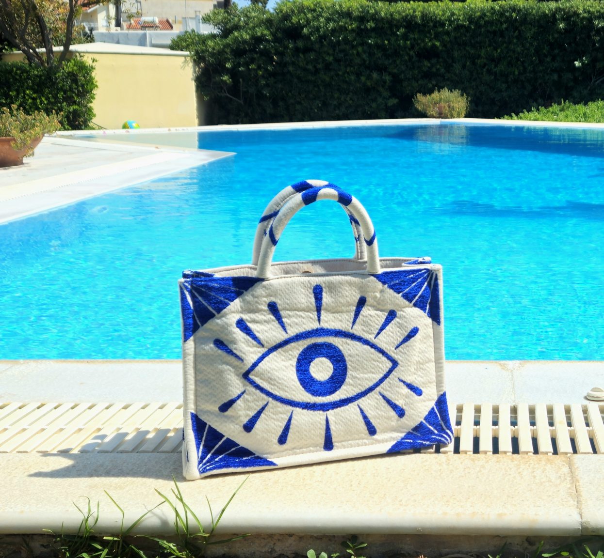 Grand sac "Mykonos" œil bleu