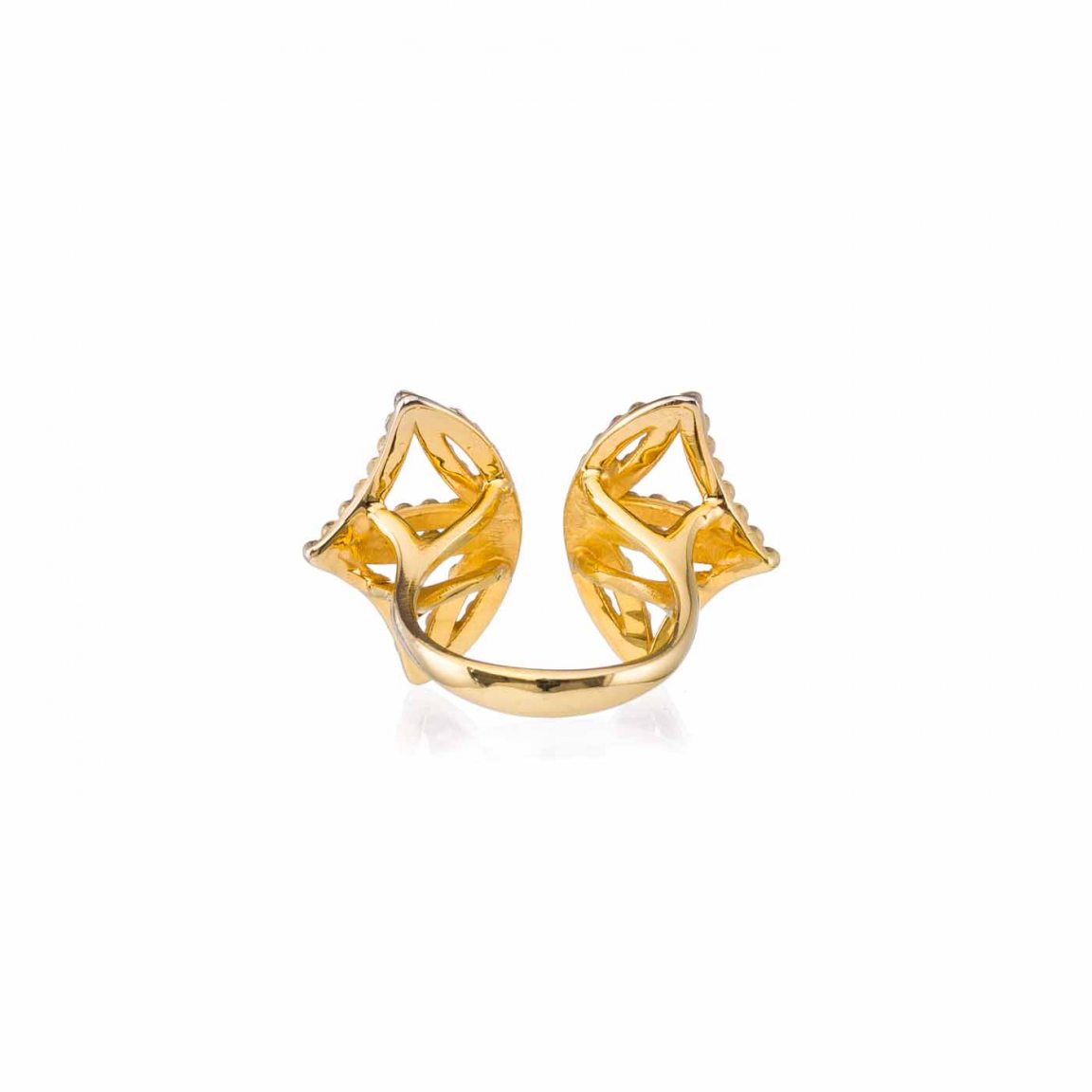 Gold-plated ring "butterfly"