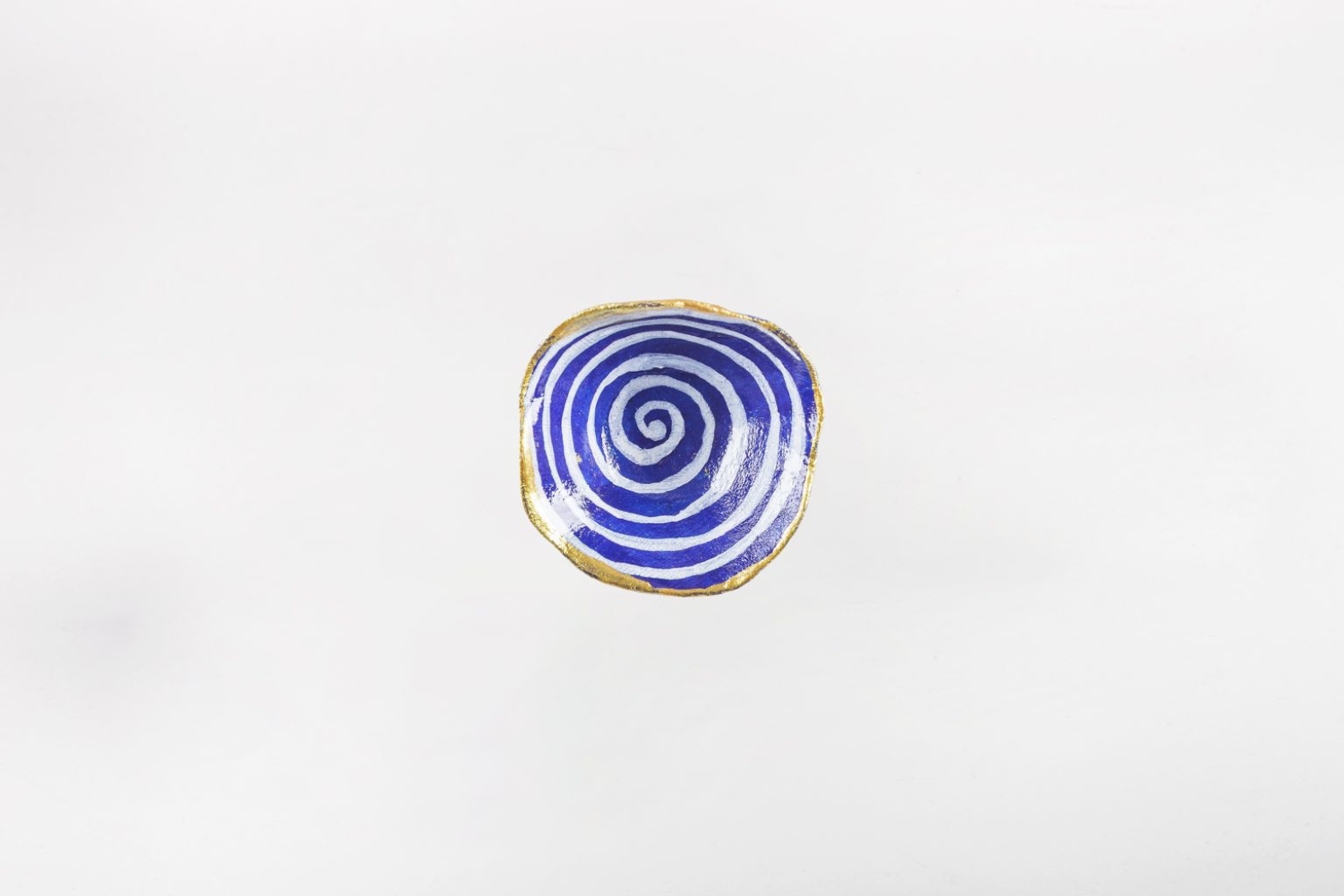 Handmade "Spiral" ring made of papier-mâché