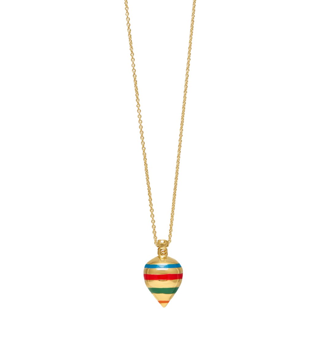 Pendant charm "Colorful spinning top"