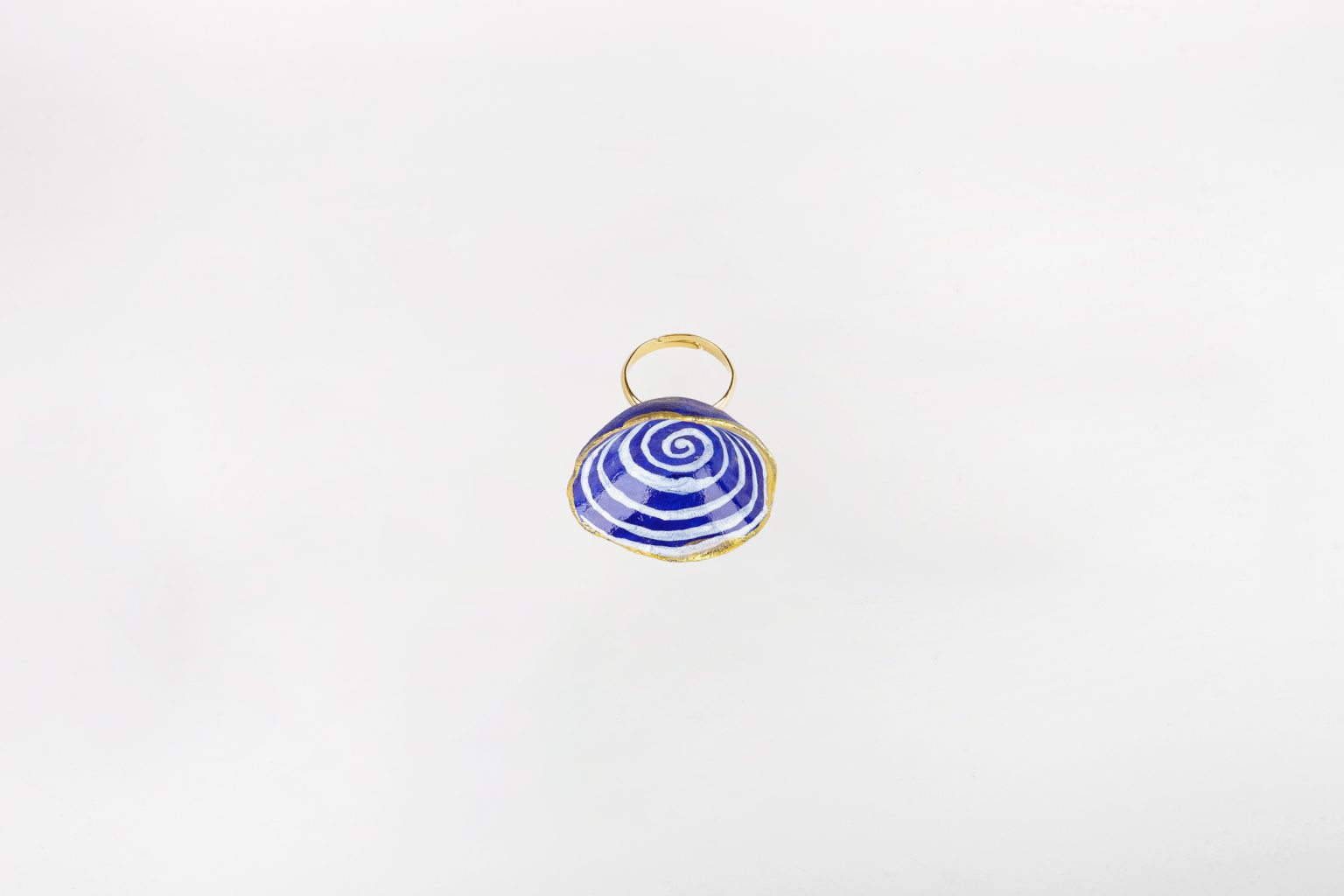 Χειροποίητο δαχτυλίδι "Σπείρα" από papier mache