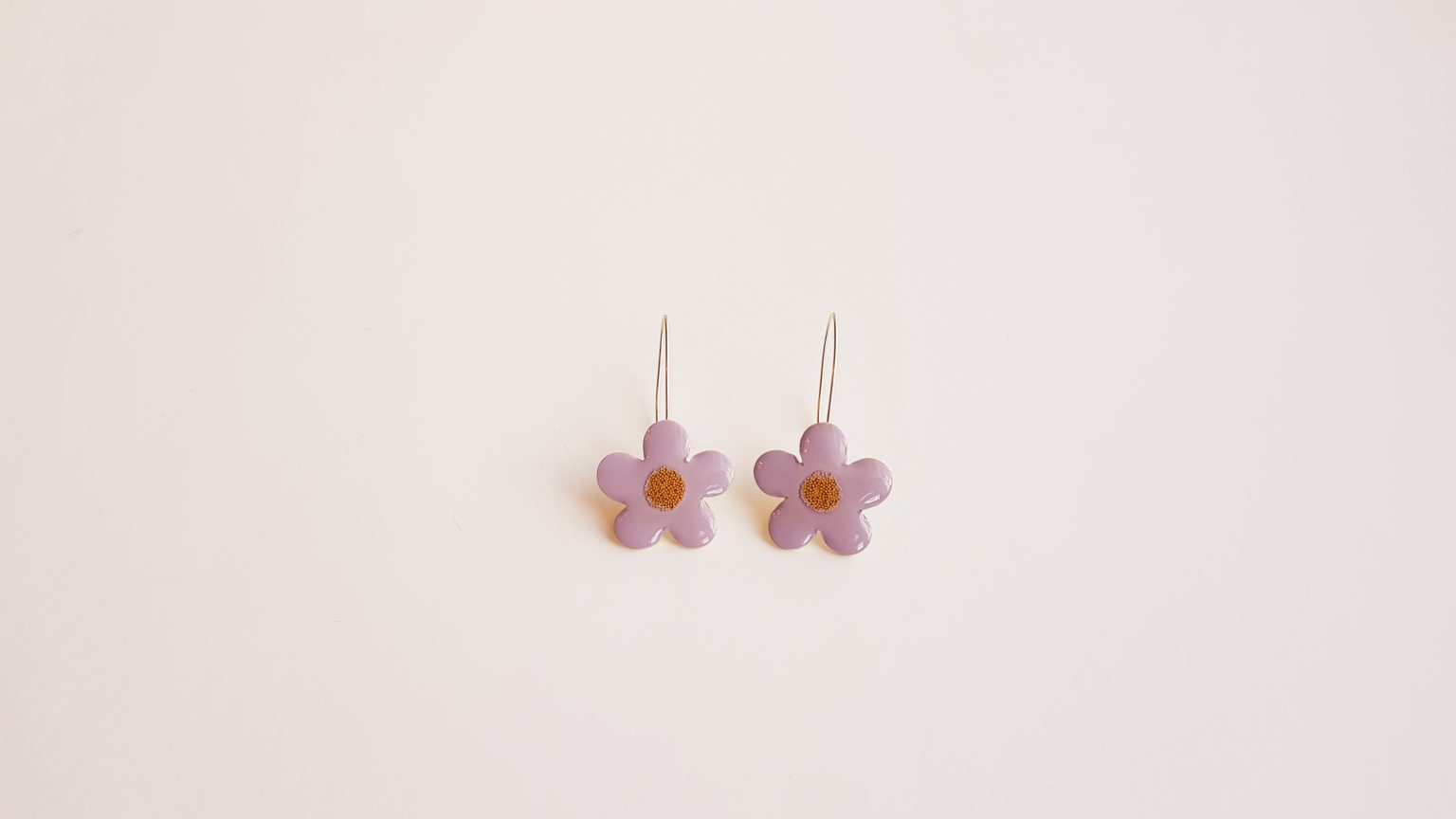 Earrings "Lilac daisy flowers"