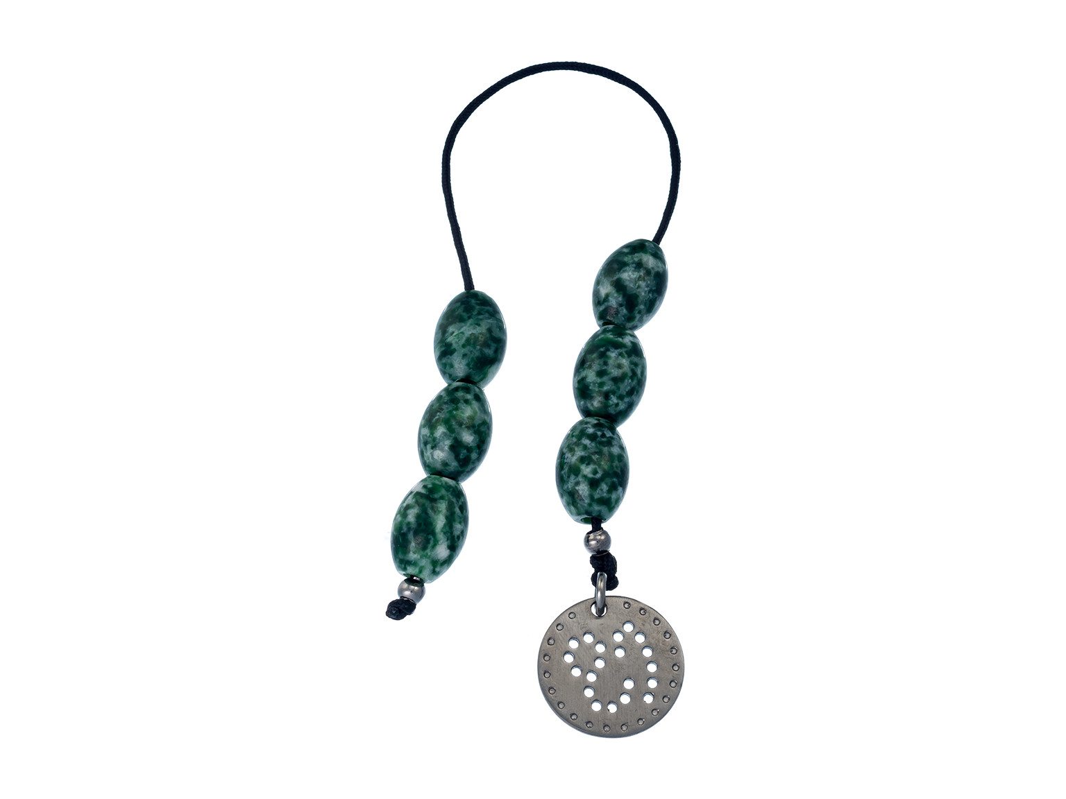 Begleri avec perles d'agate verte