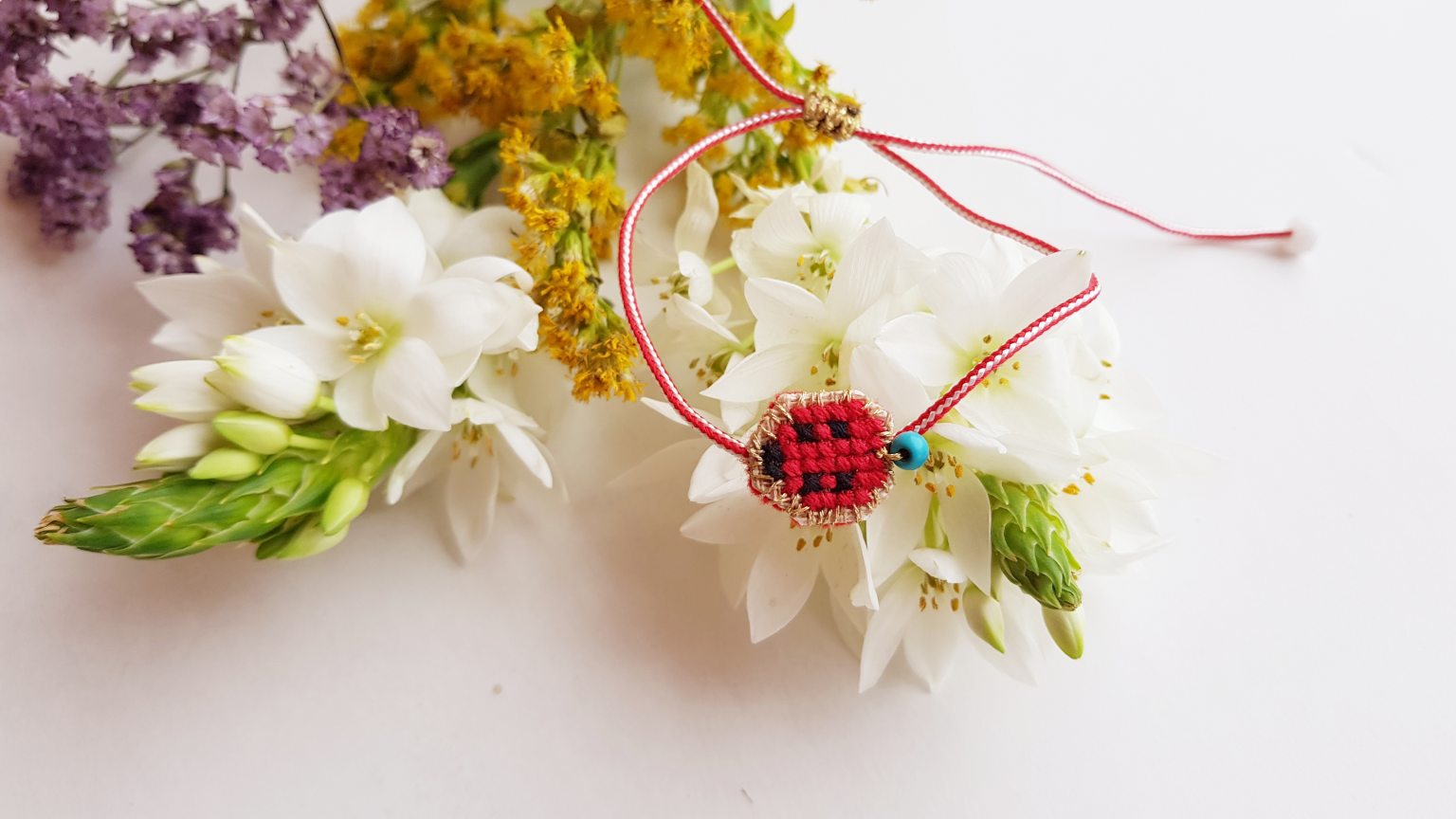 Red ladybug "martis" bracelet