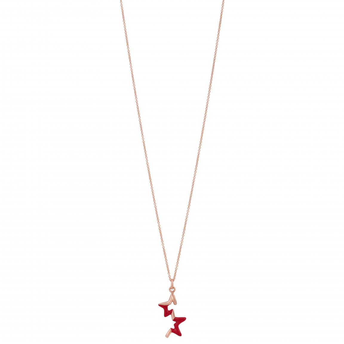 Rose gold-plated star necklace