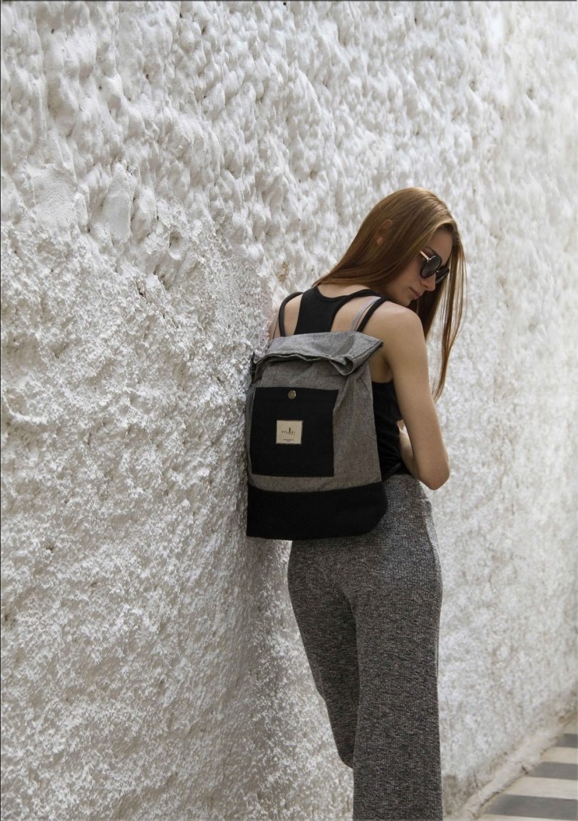 Σακίδιο πλάτης γκρι & μαύρο