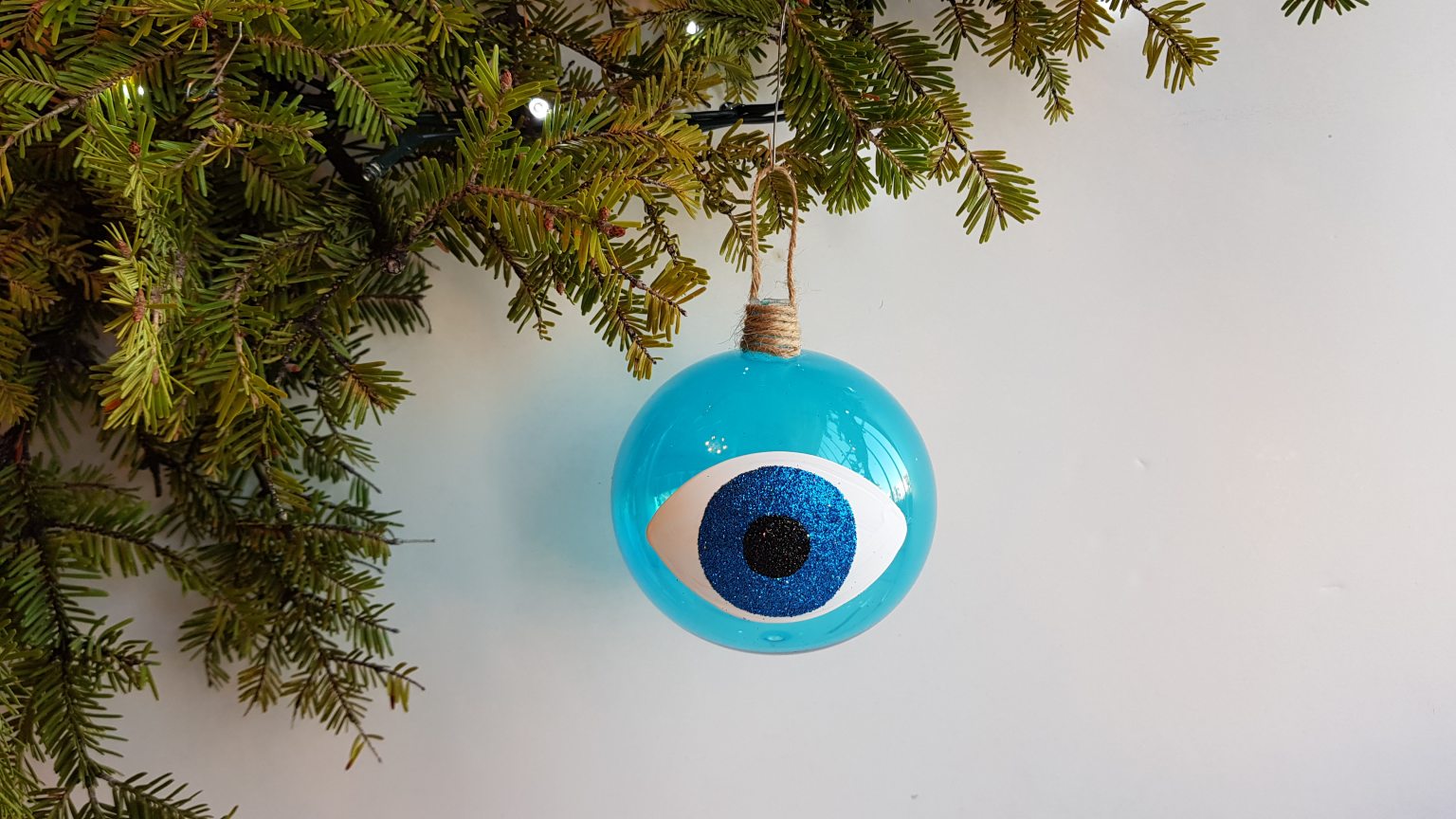 Large hand blown-bauble with eye