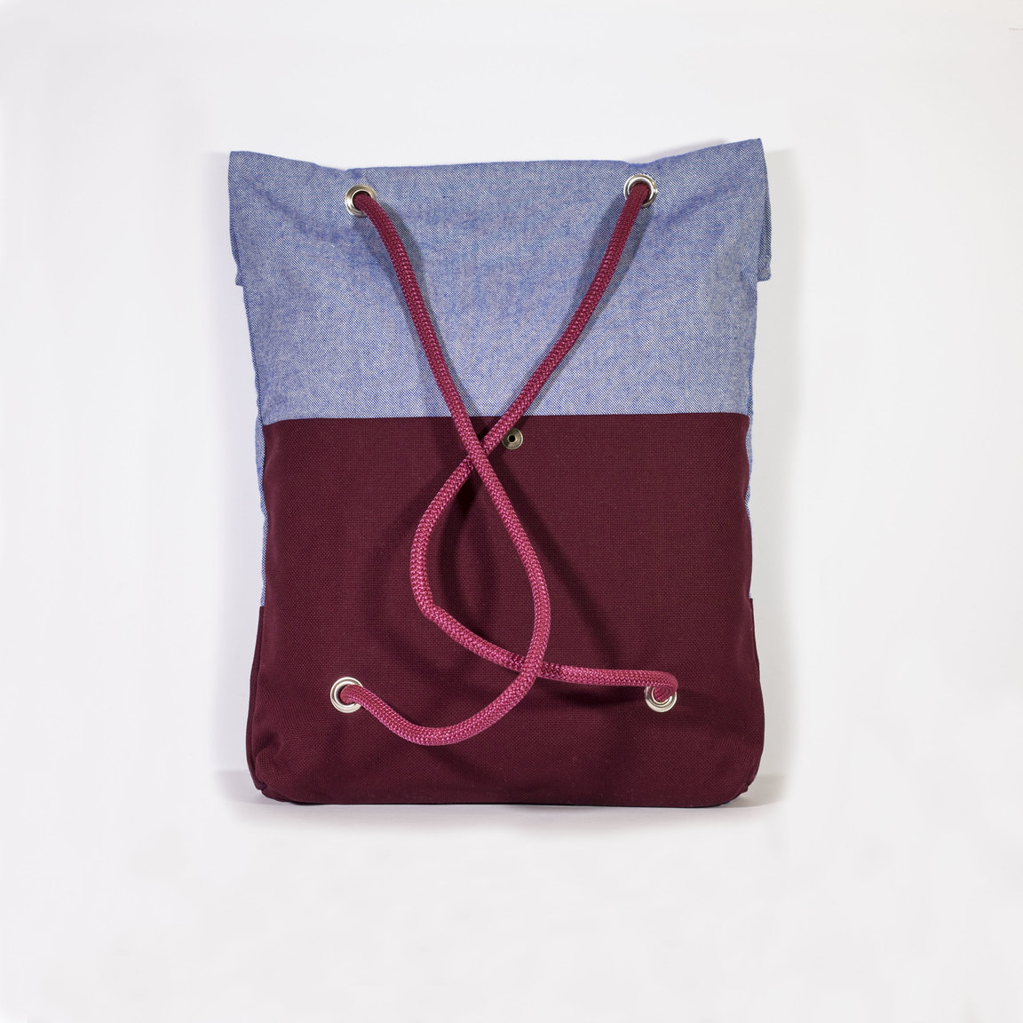 Blue & burgundy backpack 