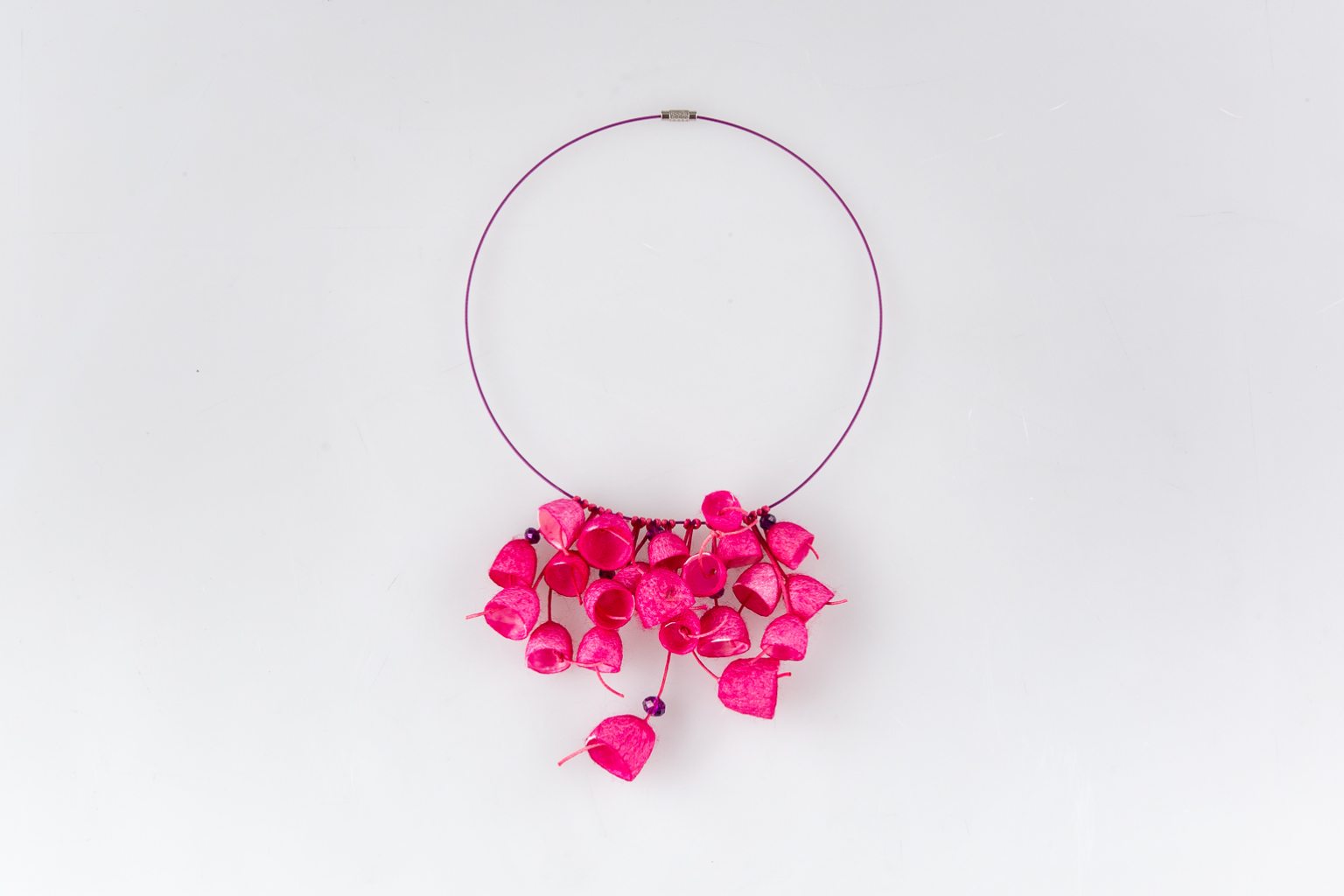 Collier "Cloches" rose