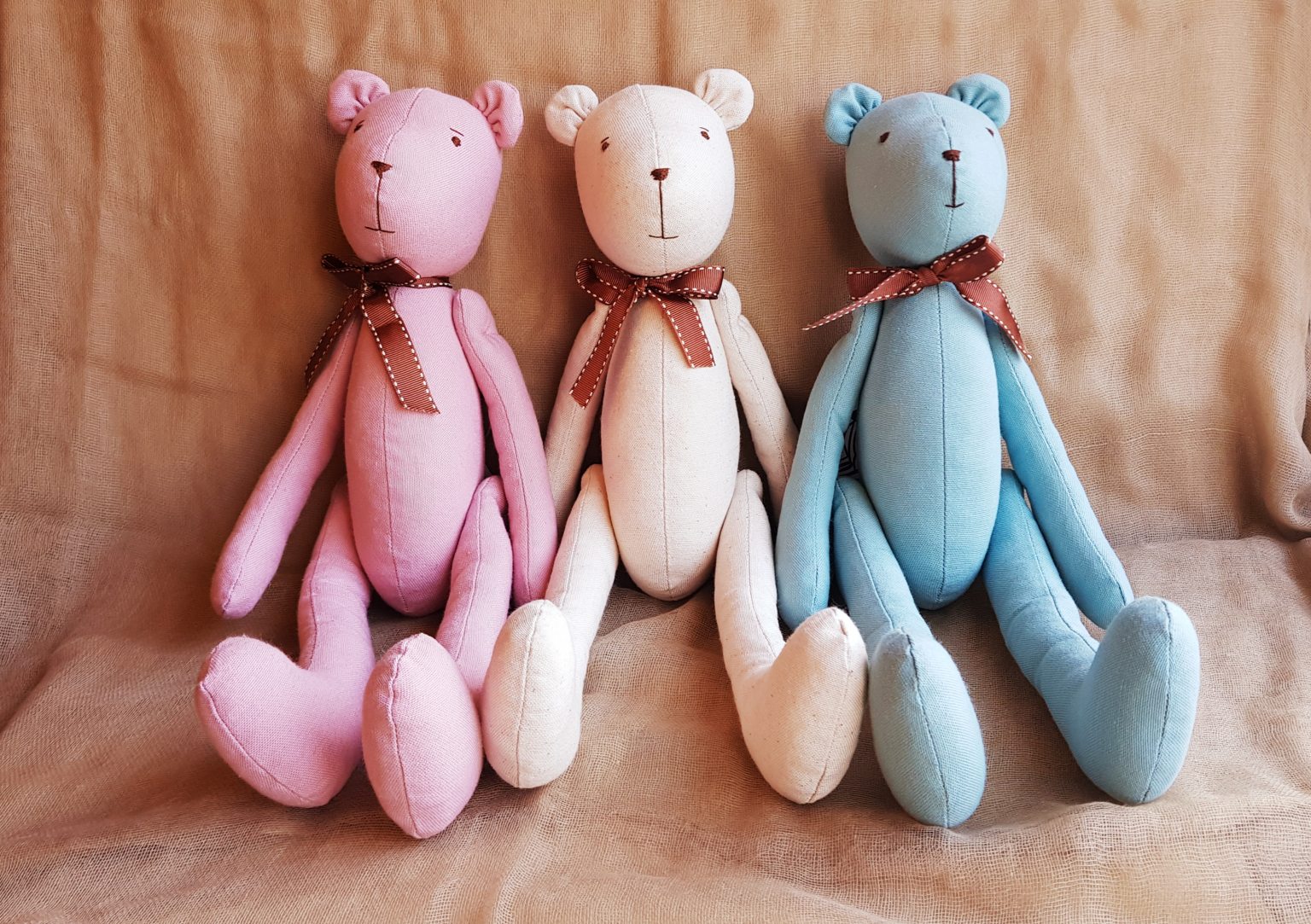 Handmade light blue bear